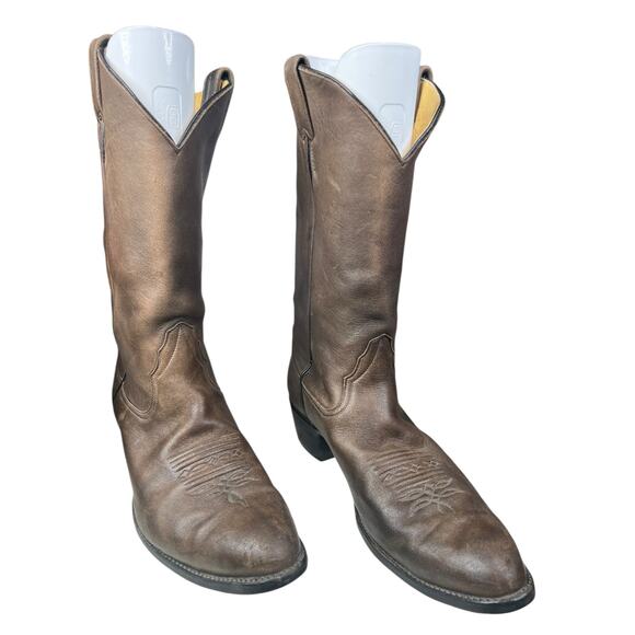 Larry Mahan Men’s Brown Soft Leather Cowboy Boot Size US 11.5 D - Picture 5 of 11